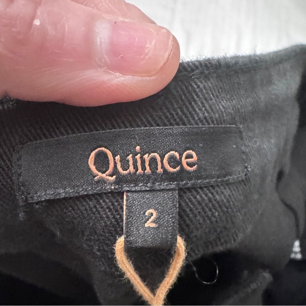 Quince Barrel Pants | Black Cotton Twill | Size 2 | NWOT - Picture 5 of 5